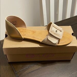 Sugar Women's Gold and Tan Sandals